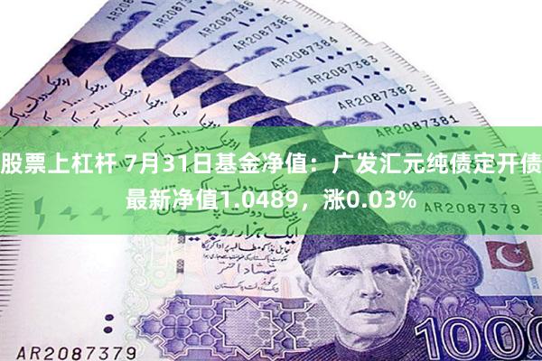 股票上杠杆 7月31日基金净值：广发汇元纯债定开债最新净值1.0489，涨0.03%