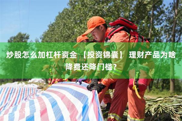 炒股怎么加杠杆资金 【投资锦囊】 理财产品为啥降费还降门槛？