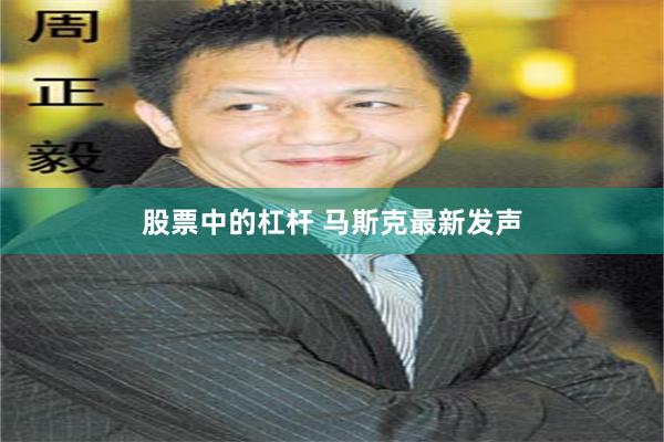 股票中的杠杆 马斯克最新发声